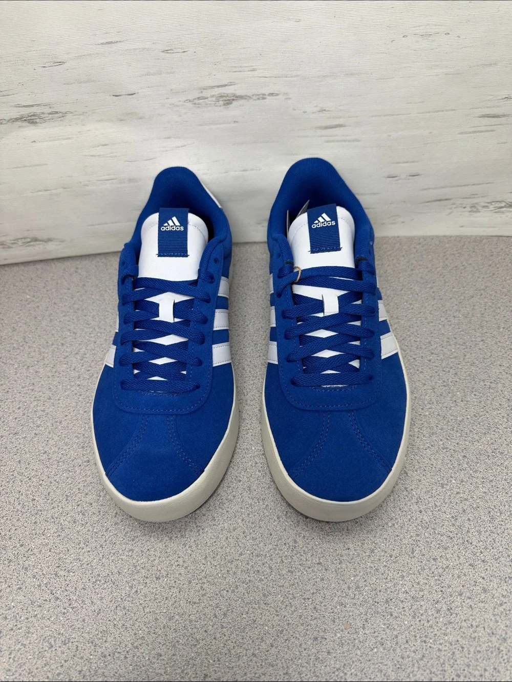 adidas Blue Low-Top Sneakers with White Stripes